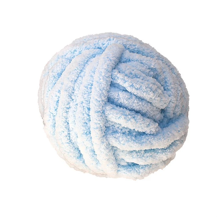 finger knit chunky blanket