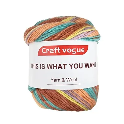 Kolore pwòp tèt ou striping fil Acrylic